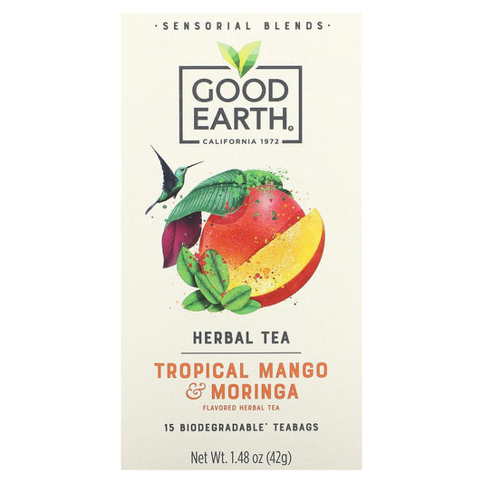 トロピカルマンゴー＆モリンガ ハーバルティーGood Earth Teas,  15包 42g